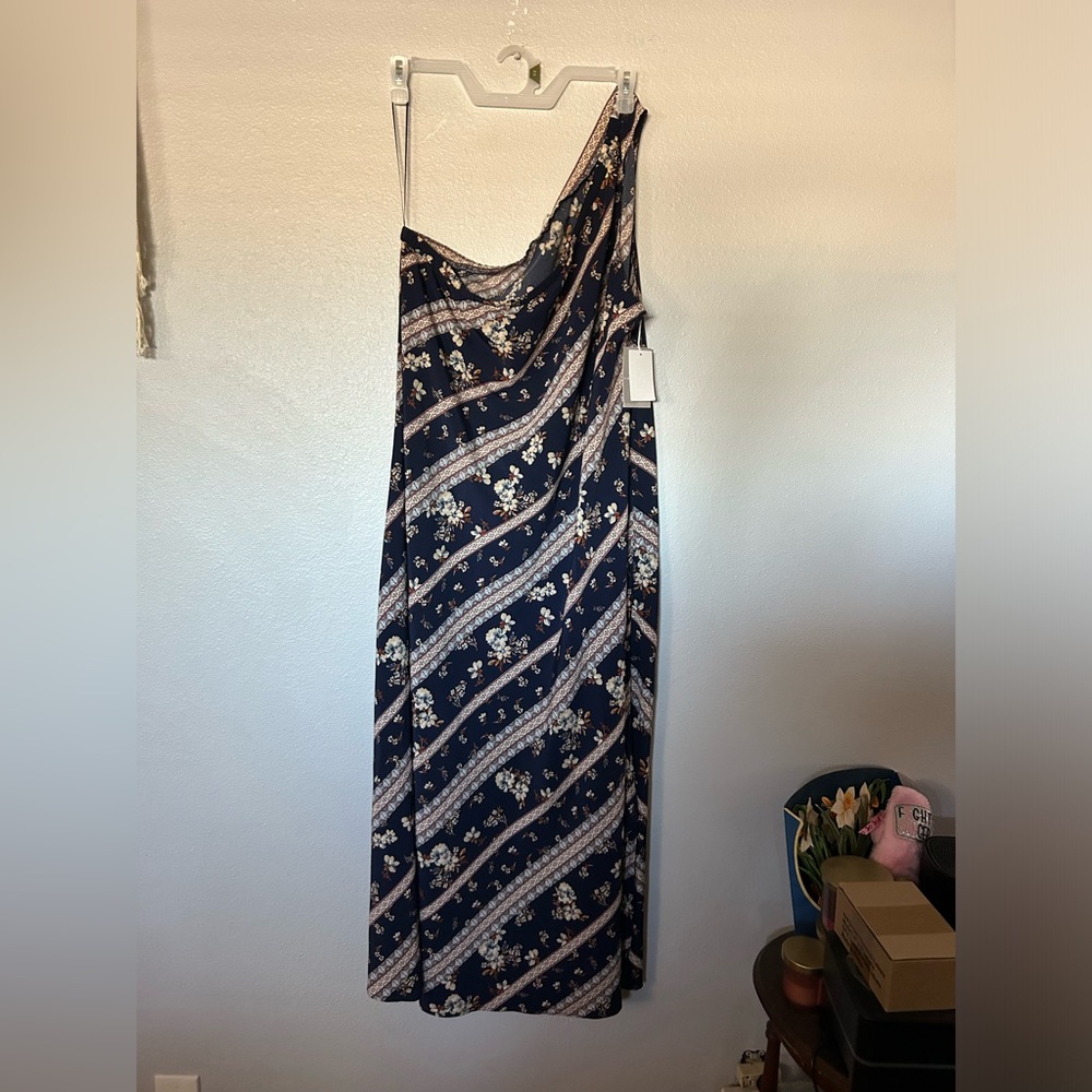 Floral One-Shoulder Dress